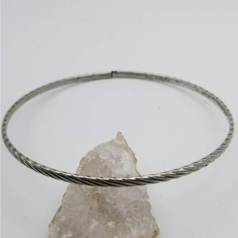 Out on the promenade silver tone twist bracelet‎